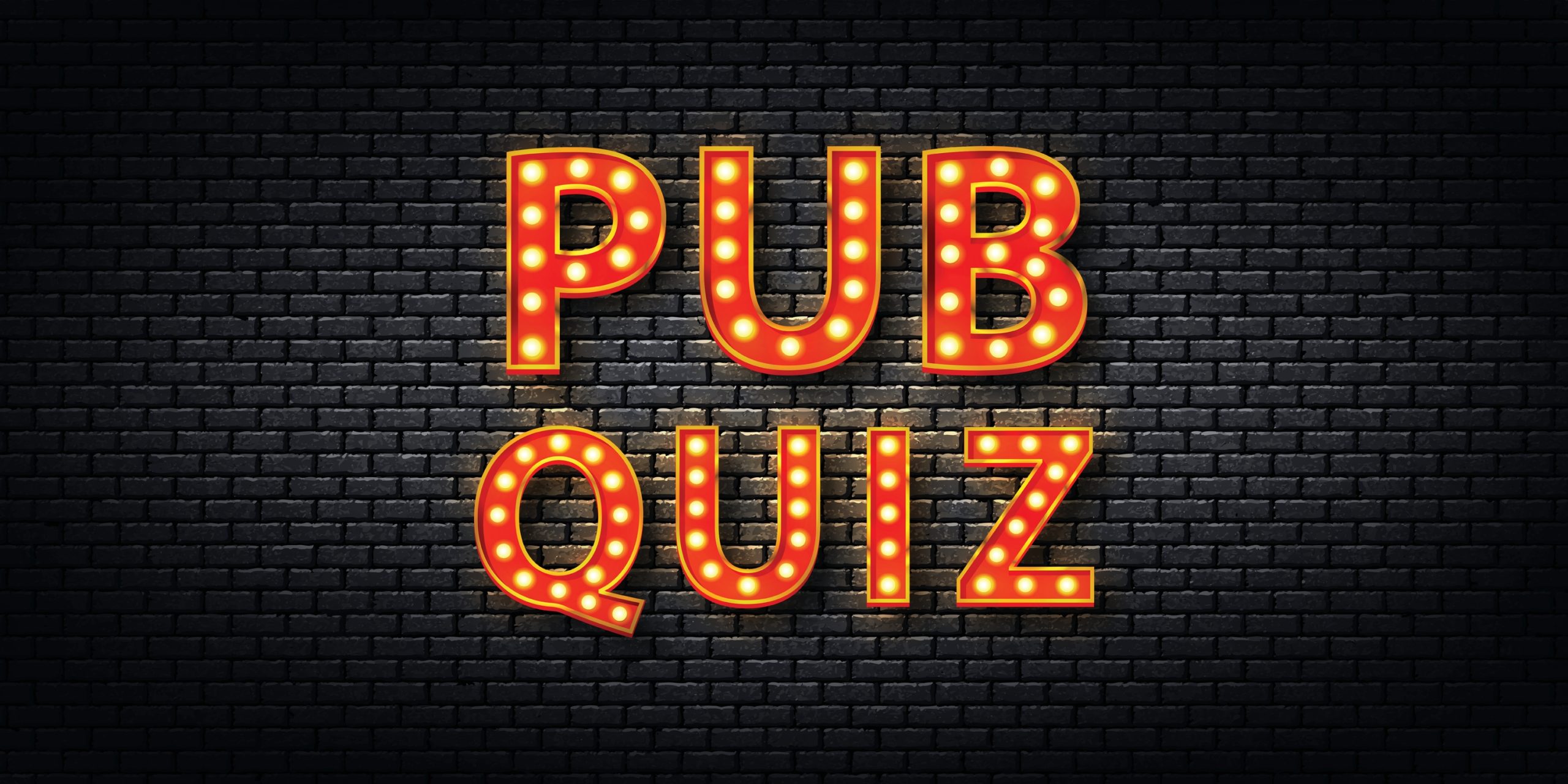 Vector,Realistic,Isolated,Marquee,Sign,Of,Pub,Quiz,Logo,For